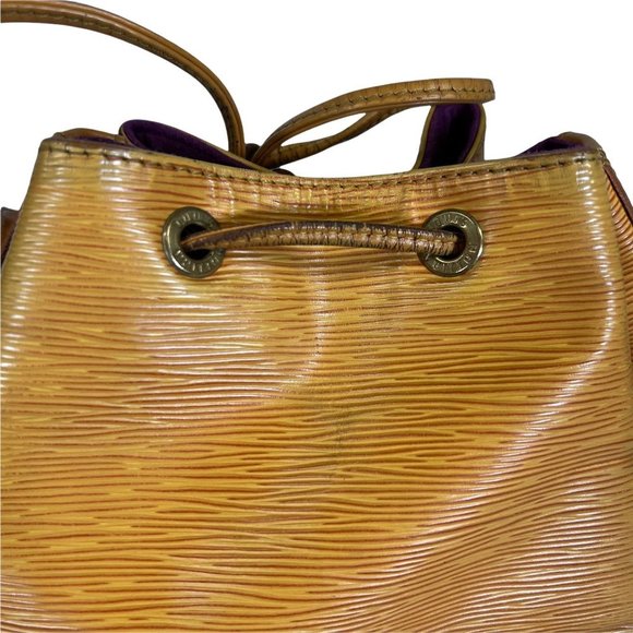 Authentic Louis Vuitton Shoulder Bag Tassili Noe Yellow Epi Used LV Handbag Vint - Picture 3 of 12